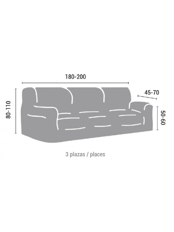 Funda elástica sofá BEGA 3 plazas