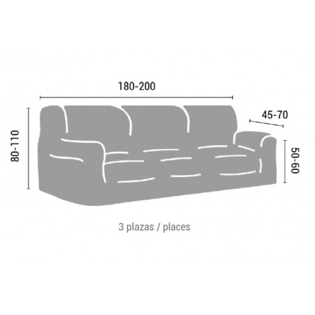 Funda elástica sofá BEGA 3 plazas