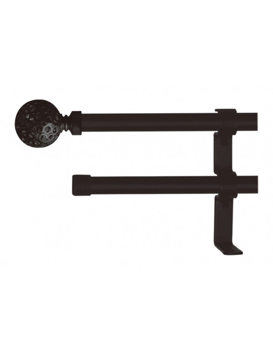 Barra cortina DOBLE ext. 120x210 negro
