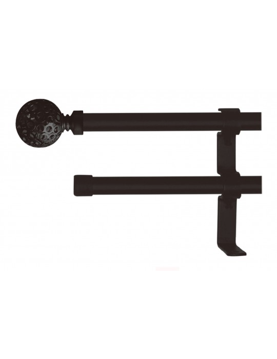Barra cortina DOBLE ext. 160x310 negro