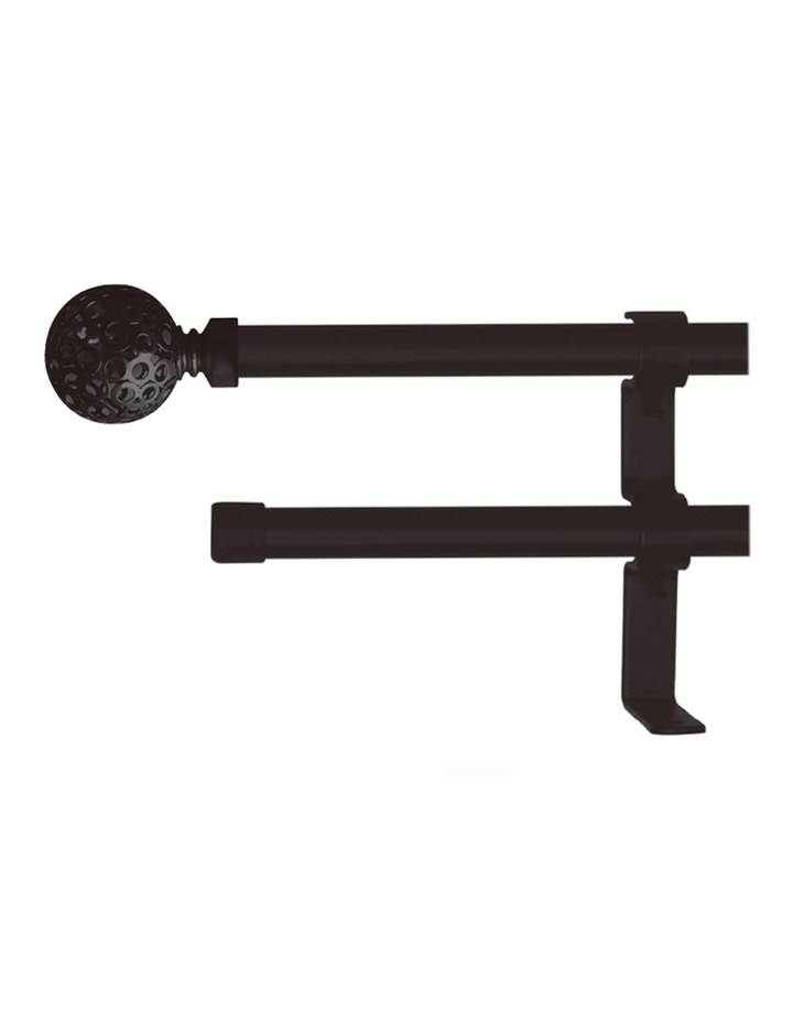 Barra cortina DOBLE ext. 160x310 negro