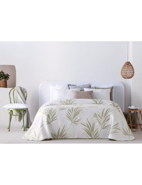 Colcha SAMSE verde reversible