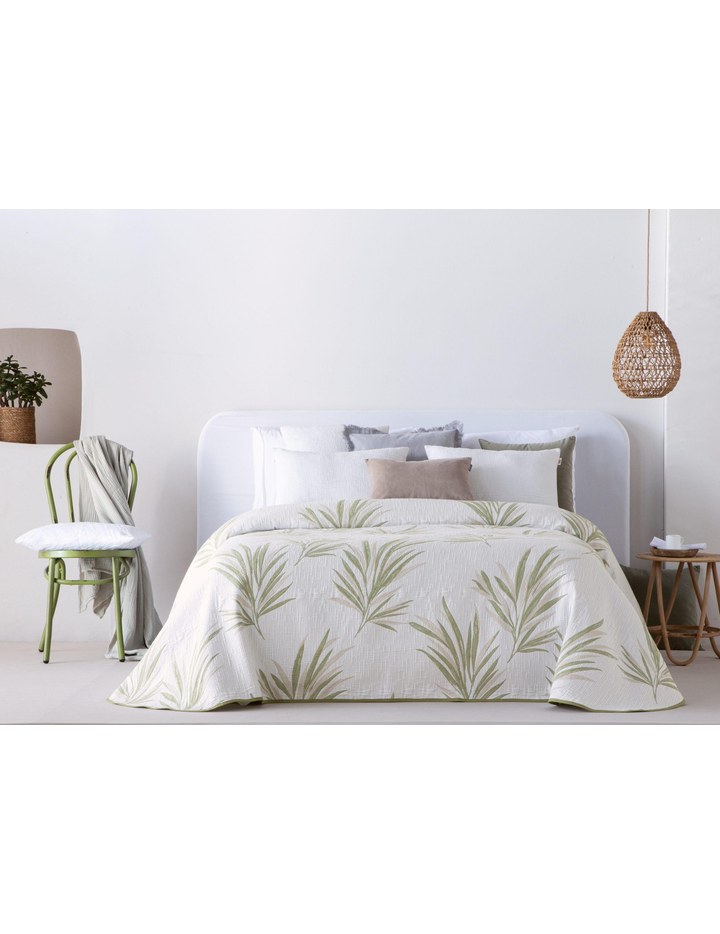 Colcha SAMSE verde reversible