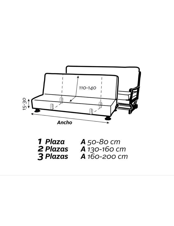 Funda sofá 3 plazas CLIC CLAC
