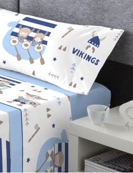Juego sábanas infantil VIKINGO coralina
