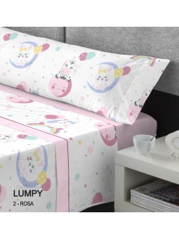 Juego sábanas infantil LUMPY coralina