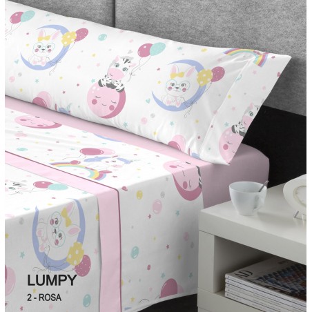 Juego sábanas infantil LUMPY coralina